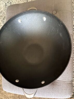 Calphalon Black Nonstick Wok with Helper Handle